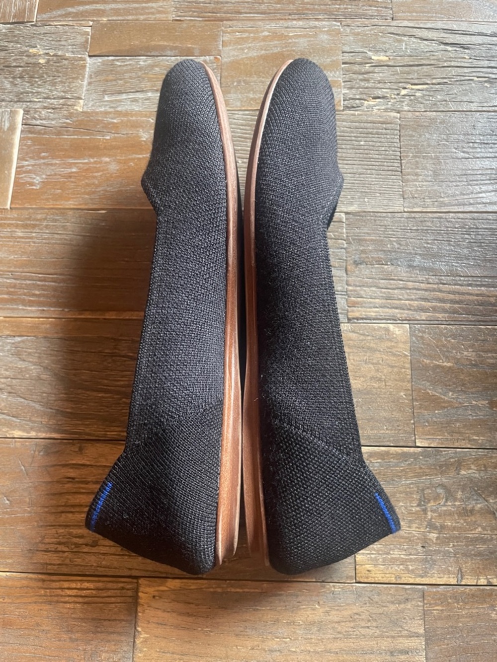 Rothy's The Flat Solid Black Knit Fabric Round Toe Flats - Picture 8 of 15